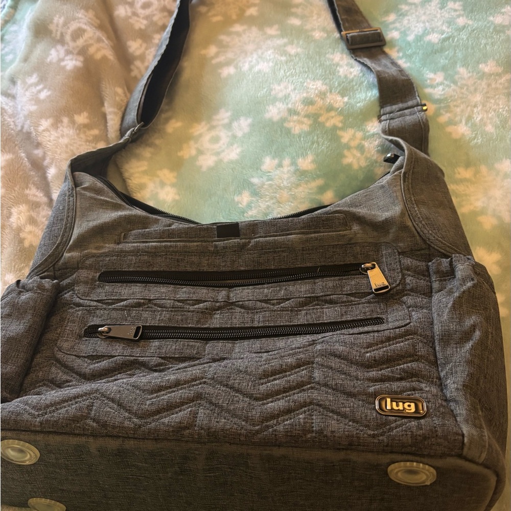 Lug The Camper Gray Crossbody Bag